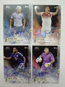 Снижение цен Topps Apex Soccer Auto Graham Zusi Ник Римандо Амоби Окуго Луис Сильва 4 ​​-Куб.