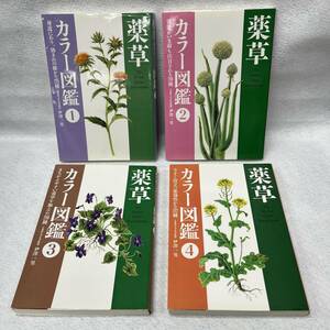 ** medicinal herbs color illustrated reference book all 4 volume set 1~4.. one man ... . company #10298**