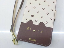 TIN★☆在庫あり④iPhone11手帳型ケース　猫　ブラウン　茶　iP19_61 MINO4 Brown 新品未使用　3-10-5_画像5