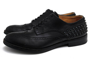 uniform experiment ユニフォームエクスペリメント カジュアルシューズ UE-130130 WING TIP STUDS SHOES カーフ 牛革 ウイングチップ Vibr