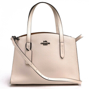 COACH コーチ トートバッグ 29529 CHARLIE CARRYALL 28 チャーリー キャリーオール 2 ペブルドレザー 牛革 2WAY ショルダーバッグ シボ革