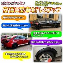 オーバーフェンダー 汎用 40mm 軽自動車 マットブラック ハミタイ 軽トラ セダン ジムニー カプチーノ パジェロミニ クロカン 四駆 4W 旧車_画像5