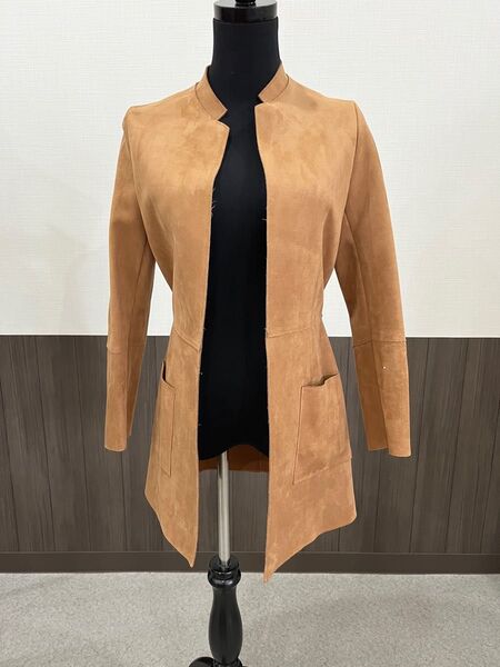 ノーカラージャケット スプリングコート ジャケット