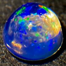 遊色効果!!［天然ウォーターオパール0.636ct］◎5.7×5.5mm ルース ソーティング付 裸石 water opal 宝石 ジュエリー jewelry f_画像1