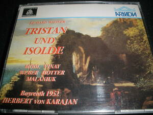 カラヤン ワーグナー トリスタンとイゾルデ バイロイト 1952 メードル ヴィナイ ホッター 仏 Wagner Tristan Karajan Bayreuth ARKADIA