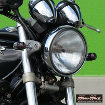 汎用 丸形ミニヨーロピアンウインカー シルバー/スモーク M10*60mmアルミ 取付ステー付 4個SET/HONDA KAWASAKI SUZUKI YAMAHA【送料800円】_画像4