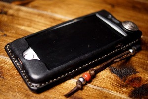 Art hand Auction 手工制作的马鞍皮 iPhone SE2 手机壳, 配件, iPhone 保护壳, 适用于 iPhone SE (第二代)/8/7