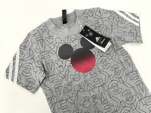 新品■アディダス ディズニー コラボ キッズ 半袖Tシャツ 110 グレー ミッキー