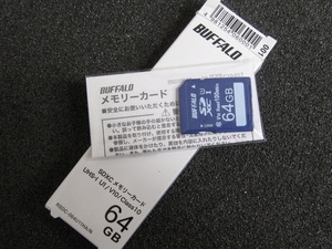 ☆★JUNK PC PARTS★☆ BUFFALO SDXCカード【RSDC-064U11HA/N】64GB UHS-I V10 高速高性能タイプ 中古/即決有☆彡