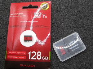 ☆★JUNK PC PARTS★☆ GAUDI microSDXCカード【 GMSDXCU1A128G 】UHS-I U1 V10 Nintendo Switch 高速高性能タイプ 中古/即決有☆彡