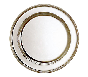 *. river silver circle meat plate 12. approximately diameter 300mm( board thickness 1.0mm). white ( nickel silver ) hotel * restaurant etc.. . use high class tableware silver . gold 