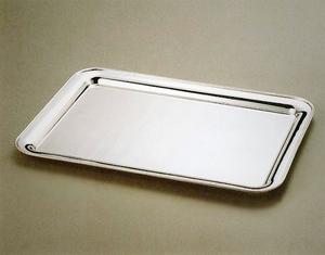 *. river silver angle tray 14.( board thickness 1.0mm). white ( nickel silver ) hotel * restaurant etc.. . use high class tableware Japan industry standard 3 kind silver . gold 