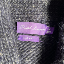 定価18万超! ラルフローレン パープルレーベル アルパカ ウール リネン ショールカラー ニット カーディガン RALPH LAUREN PURPLE LABEL 着_画像3