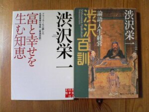 A06　渋沢栄一の2冊　富と幸せを生む知恵　渋沢栄一・渋沢百訓　論語　人生　経営　渋沢栄一　