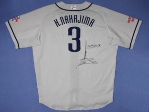  Saitama Seibu 3 middle island ..2012 with autograph actual use uniform lion z