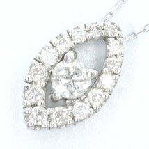 【DJ】K18WG ダイヤモンド0.12ct/0.09ct ネックレス 送料無料 新品仕上げ済み R124816464616_画像1