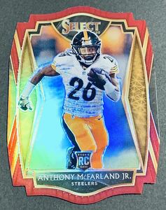 2020 Panini Select Football Premier Level Anthony McFarland JR. Die Cut No.181 RC Rookie Steelers NFL ルーキー　プリズム　カード