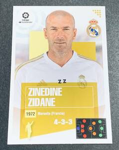 2020-21 Panini La Liga Este Zinedine Zidane No.1 Real Madrid Sticker ジダン　レアルマドリード　ステッカー　リーガ