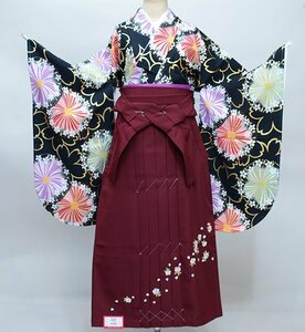  2 сяку рукав кимоно hakama полный комплект Junior для . исправление 135cm~150cm From KYOTO hakama модификация возможность церемония окончания новый товар ( АО ) дешево рисовое поле магазин NO38553-02