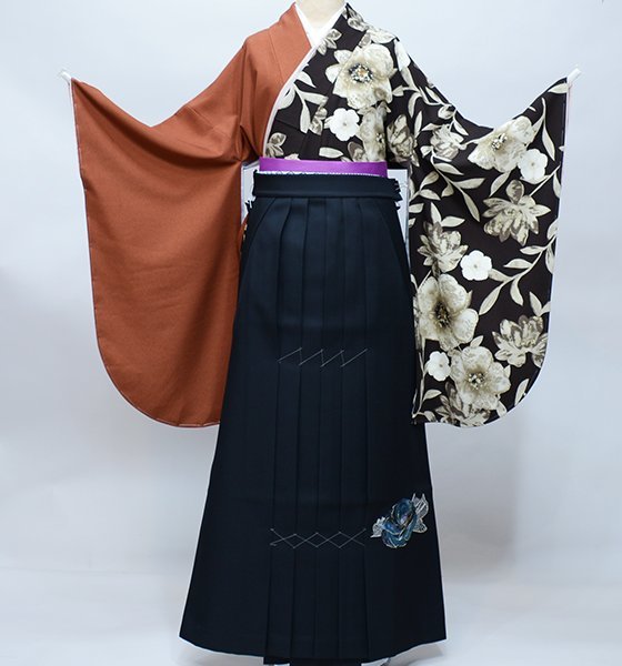 陰山織物謹製 袴セット ジュニア用へ直し 135～150cm 白地 袴色変更可