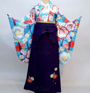  кимоно hakama комплект Junior для . исправление 135cm~143cm From KYOTO вышивка hakama новый товар ( АО ) дешево рисовое поле магазин NO29790-02