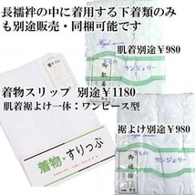 二尺袖 着物 袴フルセット 江戸小紋風合い 着物丈はショート丈 袴色変更可能 白地 卒業式に 新品（株）安田屋 NO36309_画像8