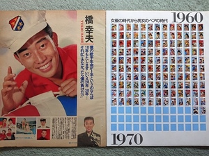 平凡1960‐1970　吉永小百合 内藤洋子 加山雄三 森田健作 ピンキーとキラーズ 舟木一夫　古い雑誌からの切り抜き　20ページ◇A18011