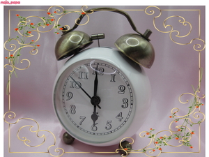 &#9825; BRUNO &#9825; PASTEL GOLD TWIN BELL CLOCK♪ フレンチレトロなシンプルデザイン☆彡 *即決有*〒レターパック発送対応〒-mp