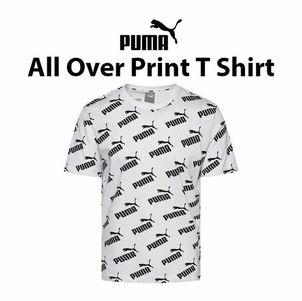新品 PUMA プーマ オールロゴ Tシャツ 白 Sサイズ