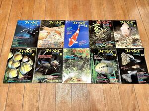  rare fish magazine 10 volume set 1984 year Showa era 59 year FISH MAGAZINE green bookstore hobby . a little over research materials .. collection .