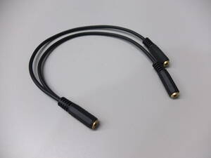 3.5mm stereo Mini plug 2 divergence adapter 30cm gilding connector TRS female 