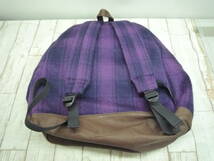 Ua6819-182♪【100】Nonnative ノンネイティブ STUDENT BACKPACK WOOL MIX MELTON SHADOW CHECK NN-BG1804_画像2