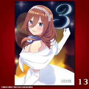 【新品】五等分の花嫁　中野三玖　イラストフィルム　みく　伊藤美来　Ａ３サイズ　中村路之将　春場ねぎ　No.13【未開封・正規品】