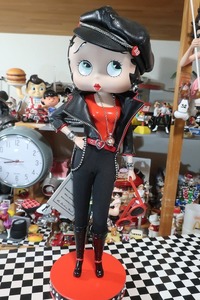 . rare * out of print *beti Chan Betty Boop Biker large size leather jacket knee high boots cool moreover sexy start chu- figure 