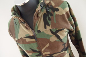 jenelaru supply * long sleeve Zip parka jacket * military *la gran sleeve * camouflage pattern * draw code *D Zip × Zip P
