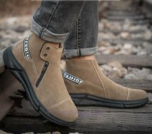 R509新品作業靴 メッシュ 安全靴 メンズ レディース踏み抜き防止 滑りにくい 通気 軽いスニーカー 女性サイズ対応 23～27.5cm_画像1