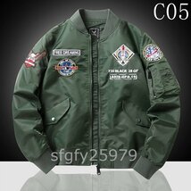 E97☆新品刺繍 フライトジャケット 空軍 ミリタリージャケット メンズ ヴィ スタジャン 野球服ンテージ 高品質M~4XL選択可_画像5
