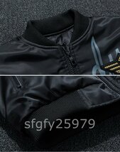 H68☆新品冬 リバーシブル 空軍 フライトジャケット 両面服 メンズ 大きいサイズあり スタジャン ジャンパー 刺繍 野球服 M~7XL選択可_画像9
