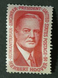 【アメリカ切手・記念切手：未使用】 フーバー大統領哀悼 5c [スコット番号・1269]（評価○美品）