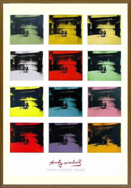 ◎Andy Warhol ZWÖLF ELEKTRISCHE STÜHLE Reproduktion ★ Abstraktes Gemälde [Neu], Kunstwerk, Malerei, Andere