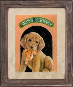 Art hand Auction ◎Yu Mizobuchi Golden Retriever Reproduction ★ Animal Painting [New], Artwork, Painting, others