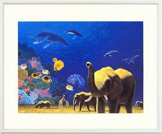 ◎Sim Schimmel ENTRE･DEUX･MONDES Reproduction ★ Peinture animalière [Nouveau], Ouvrages d'art, Peinture, autres