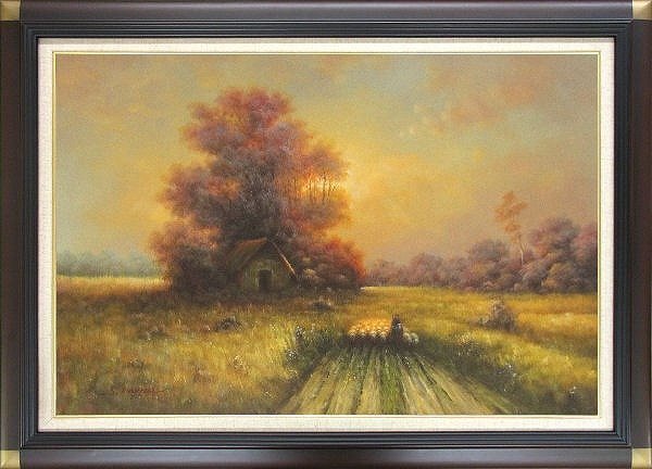 ◎S. Wagner Le Berger (M30) peinture à l'huile ★ peinture de paysage, Peinture, Peinture à l'huile, Nature, Peinture de paysage