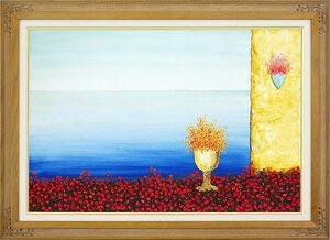 Art hand Auction ◎渡辺ムサシ『エーゲ海のバラ(M20号)』油絵★風景画【新品】, 絵画, 油彩, 自然, 風景画