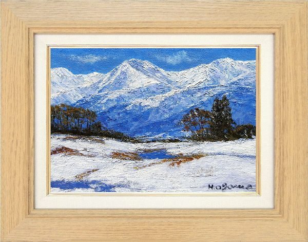 ◎Hisao Ogawa Paisaje invernal del monte Jonen (No. F4) pintura al óleo ★Pintura de paisaje [Nuevo], cuadro, pintura al óleo, Naturaleza, Pintura de paisaje