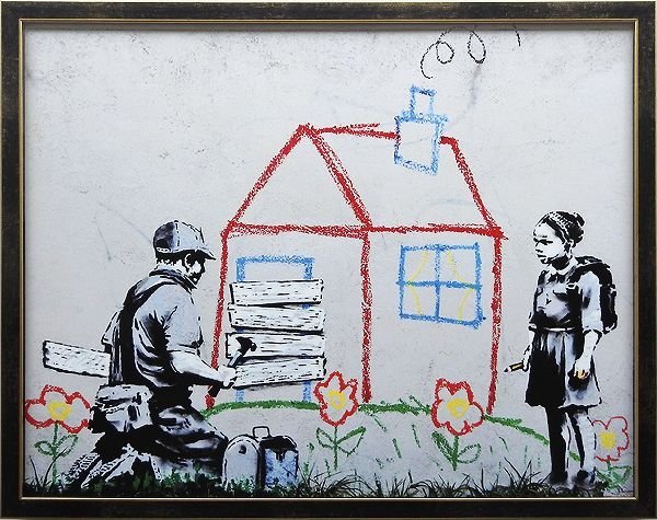 ◎Reproduction Banksy PLAYHOUSE ★ Peinture abstraite [Nouveau], Ouvrages d'art, Peinture, autres