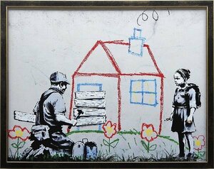 Art hand Auction ◎バンクシー『PLAYHOUSE』複製画★抽象画【新品】, 美術品, 絵画, その他