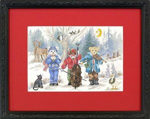 ◎ヘレン・ポール『ForestTrio』複製画★動物画【新品】