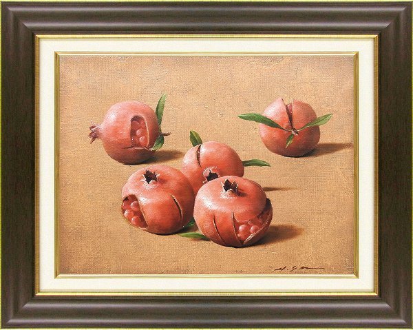 ◎ Hideaki Yasuda Pomegranate (F6 size) Oil painting ★ Still life [New], Painting, Oil painting, Still life