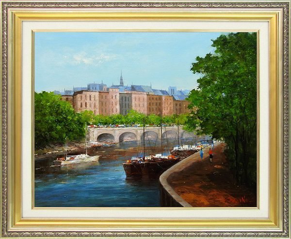 ◎Shuichi Haruno Seine River (F10) oil painting ★Landscape painting [New], painting, oil painting, Nature, Landscape painting